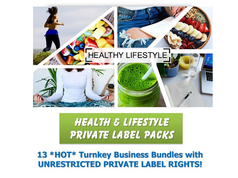 13 HOT Turnkey Health and Lifestyle Bundles with UNRESTRICTED Private Label Rights!